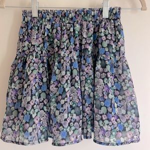 Blue floral Mini Skirt